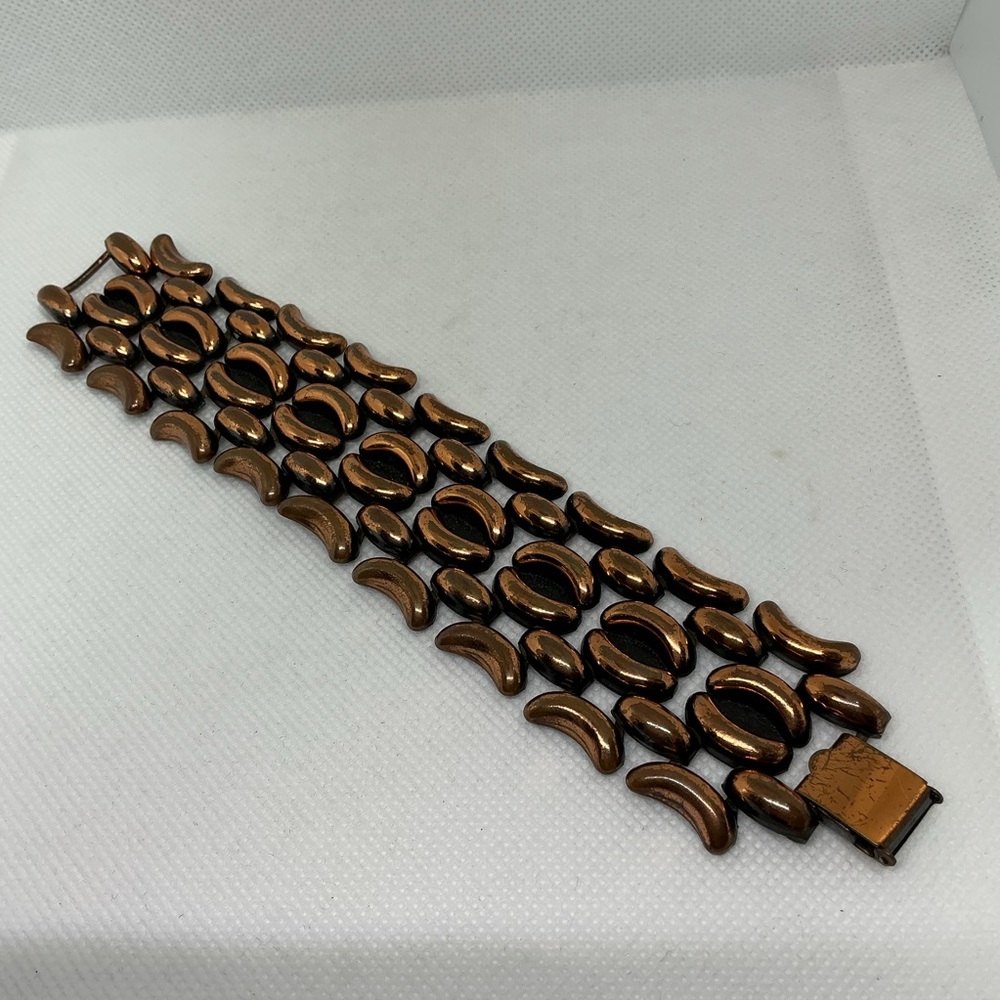 Vintage Renoir Copper Bracelet Mid Century Modern Wide Link